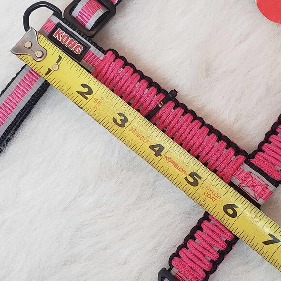 NEW! Small KONG *On the Go* Pink Black Adjustable Braided Reflective Dog Harness - Picture 8 of 10